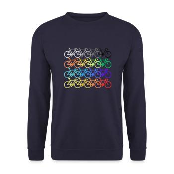 Ride a bike - Unisex Sweatshirt - navy - Front - Alina (178cm) & Michal (187cm)