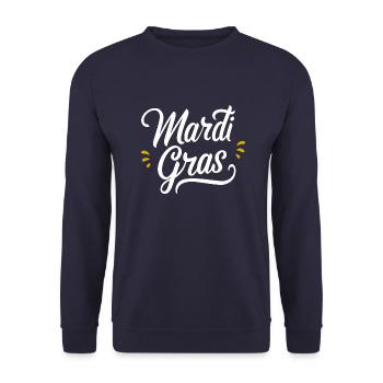 Mardi Gras - Sweat-shirt Unisexe - marine - Devant - Alina (178cm) & Michal (187cm)