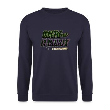 statement christmas pajama this awesome geek gift - Unisex Pullover - Navy - Vorne - Alina (178cm) & Michal (187cm)