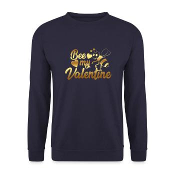 Love Happy Heart Card Valentine Vector Design Art - Unisex Sweatshirt - navy - Front - Alina (178cm) & Michal (187cm)