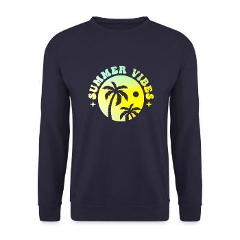 Summer Vibes - Unisex Pullover - Navy - Vorne - Alina (178cm) & Michal (187cm)