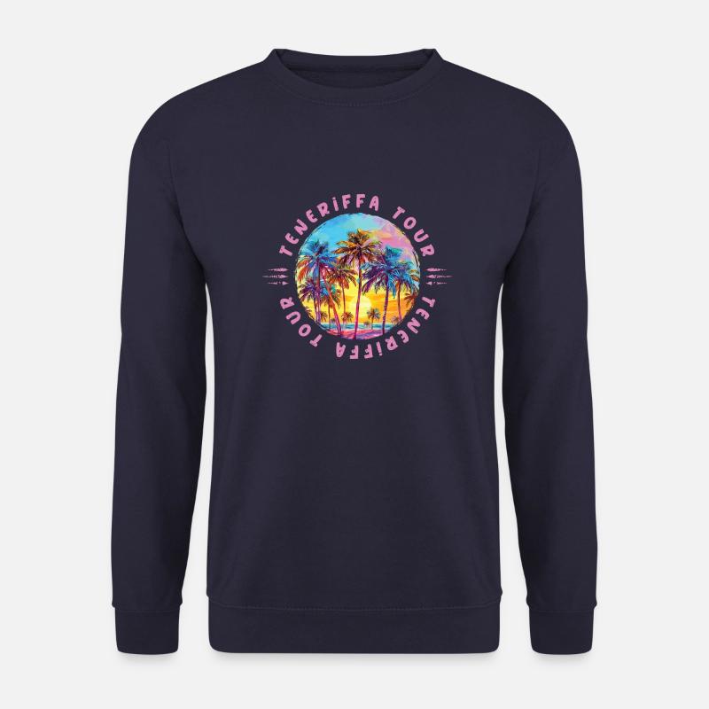 Tenerife Tour Palm Trees - Unisex Sweatshirt - navy