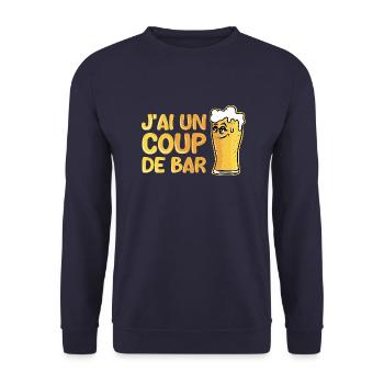 J’ai un coup de bar - Sweat-shirt Unisexe - marine - Devant - Alina (178cm) & Michal (187cm)