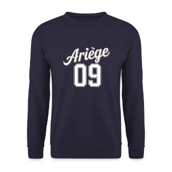 Ariège 09 - Sweat-shirt Unisexe - marine - Devant - Alina (178cm) & Michal (187cm)