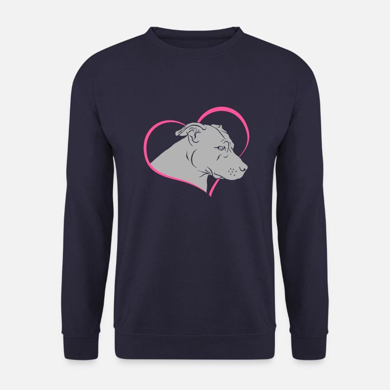 Staffordshire Kopf im Herz - Unisex Pullover - Navy