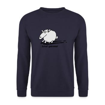 schaf_gebremst - Unisex Pullover - Navy - Vorne - Alina (178cm) & Michal (187cm)
