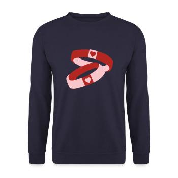 Bague - Sweat-shirt Unisexe - marine - Devant - Alina (178cm) & Michal (187cm)