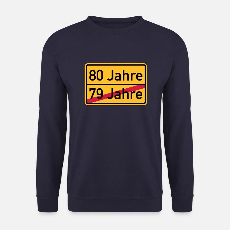 80. Geburtstag - Unisex Pullover - Navy