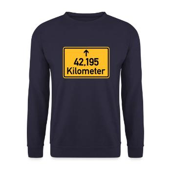 Marathon - Sweat-shirt Unisexe - marine - Devant - Alina (178cm) & Michal (187cm)