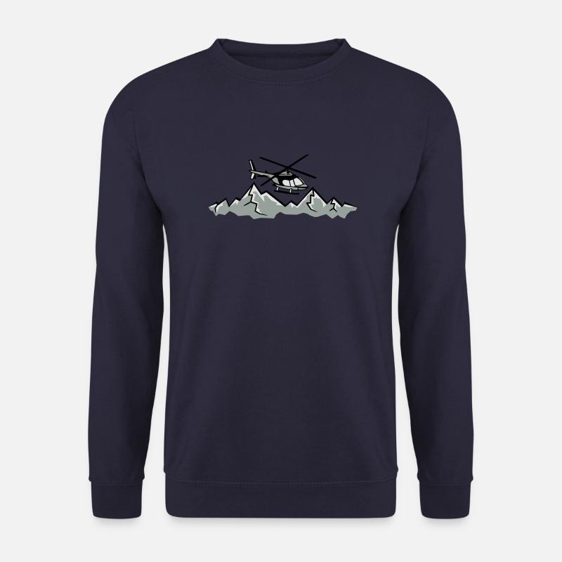 Berge Rettungsflieger Notruf - Unisex Pullover - Navy