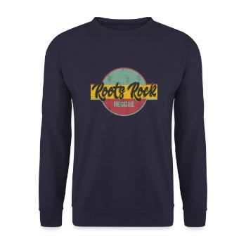 Roots Rock Reggae - Unisex Pullover - Navy - Vorne - Alina (178cm) & Michal (187cm)