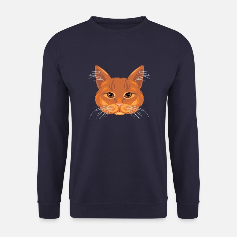 Ginger cat head - Unisex Sweatshirt - navy