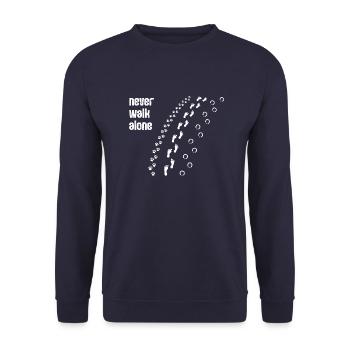 Ne marchez jamais seul - Sweat-shirt Unisexe - marine - Devant - Alina (178cm) & Michal (187cm)
