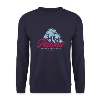 hawaii green sand beach - Unisex Pullover - Navy - Vorne - Alina (178cm) & Michal (187cm)