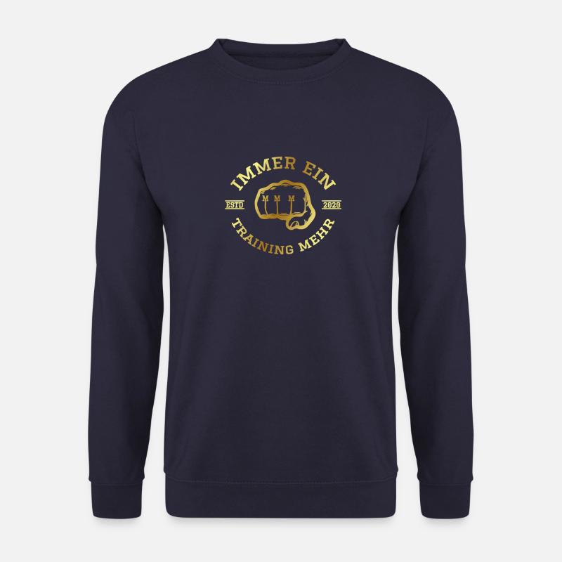 IMMER EIN TRAINING MEHR - rund - Unisex Pullover - Navy