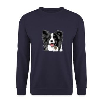 Border Collie - Sweat-shirt Unisexe - marine - Devant - Alina (178cm) & Michal (187cm)