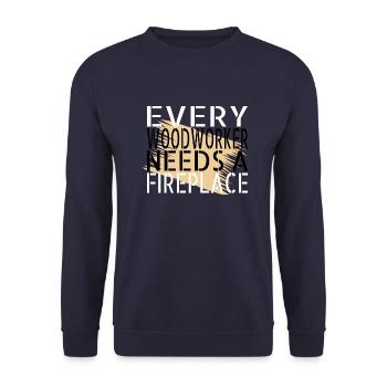 arborists fun cool logging lumberjackwoodworking - Unisex Sweatshirt - navy - Front - Alina (178cm) & Michal (187cm)