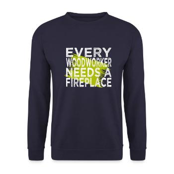 proud carpenter skull tshirts statement blogger - Unisex Pullover - Navy - Vorne - Alina (178cm) & Michal (187cm)