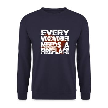 idée cadeau ébéniste cool - Sweat-shirt Unisexe - marine - Devant - Alina (178cm) & Michal (187cm)