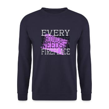 dictons cutter aaron charpentier tshirts présents - Sweat-shirt Unisexe - marine - Devant - Alina (178cm) & Michal (187cm)