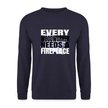 men a carpenters prayer tshirts - Unisex Pullover - Navy - Vorne - Alina (178cm) & Michal (187cm)