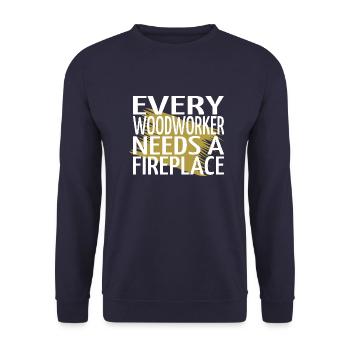 drôles d’artisans design charpentier citations t-shirts - Sweat-shirt Unisexe - marine - Devant - Alina (178cm) & Michal (187cm)