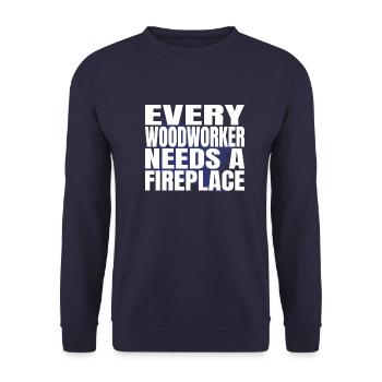 mason men a carpenters prayer tshirts forestry - Unisex Pullover - Navy - Vorne - Alina (178cm) & Michal (187cm)