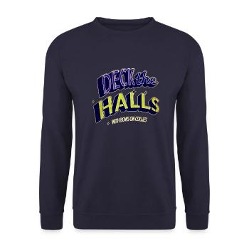 Dog Owner Joke Christmas Present Pet - Unisex Sweatshirt - navy - Front - Alina (178cm) & Michal (187cm)