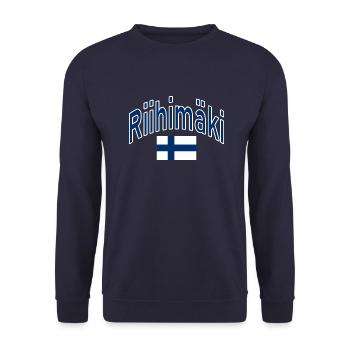 Riihimäki drapeau finlandais - Sweat-shirt Unisexe - marine - Devant - Alina (178cm) & Michal (187cm)