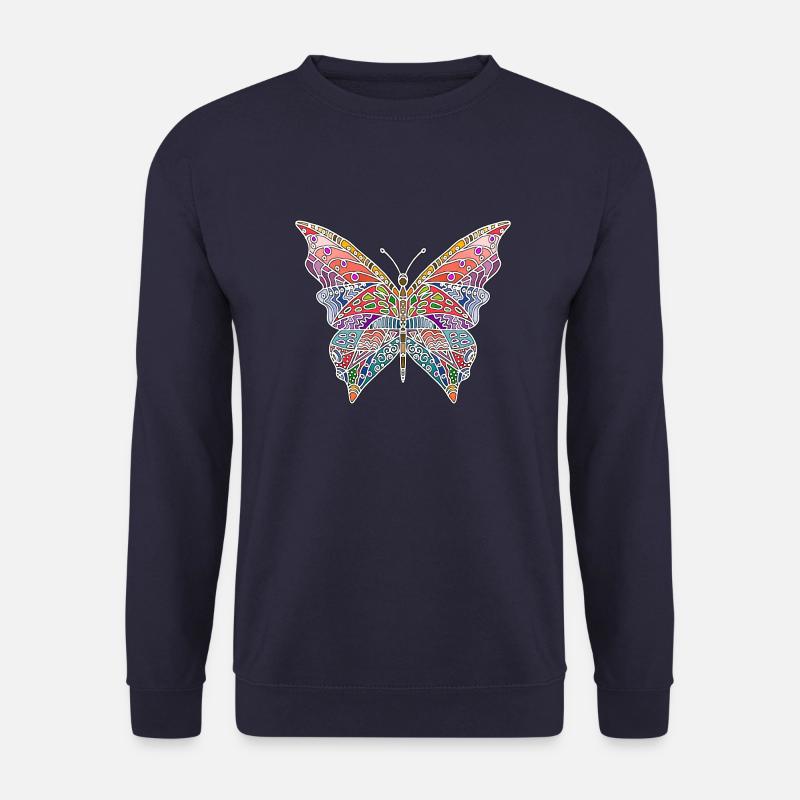 Bunter Schmetterling - Unisex Pullover - Navy