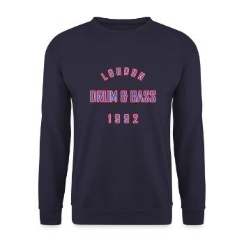 DRUM AND BASS 1992 - Unisex Sweatshirt - navy - Front - Alina (178cm) & Michal (187cm)