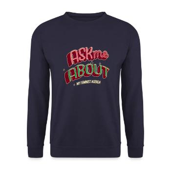 sayings gift idea hippy birthday present idea - Unisex Pullover - Navy - Vorne - Alina (178cm) & Michal (187cm)