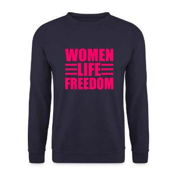Women life freedom - Sweat-shirt Unisexe - marine - Devant - Alina (178cm) & Michal (187cm)