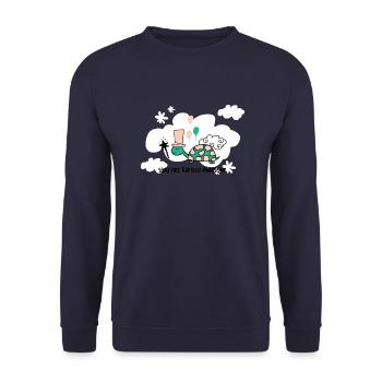 Marine Conservation, you are turtley awesome - Unisex Sweatshirt - navy - Front - Alina (178cm) & Michal (187cm)