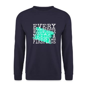 carpenter tshirts - Unisex Pullover - Navy - Vorne - Alina (178cm) & Michal (187cm)