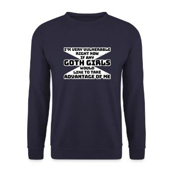 I Was Fighting A Bear Funny Surgery Broken Arm Leg - Unisex Sweatshirt - navy - Front - Alina (178cm) & Michal (187cm)