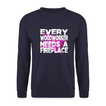 arboriculture woodcutter - Unisex Sweatshirt - navy - Front - Alina (178cm) & Michal (187cm)