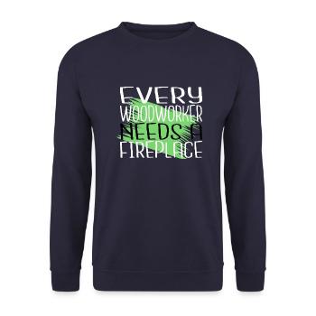 safety helmet arboriculture woodworking - Unisex Sweatshirt - navy - Front - Alina (178cm) & Michal (187cm)