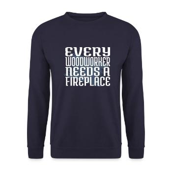 logging cool lumber americas present idea wood - Unisex Pullover - Navy - Vorne - Alina (178cm) & Michal (187cm)