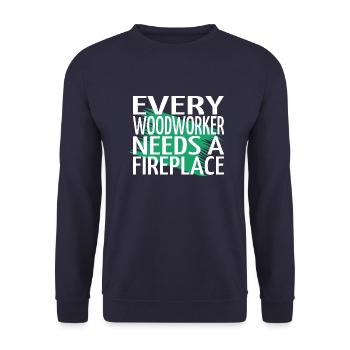 Carpenter Sweats à capuche et sweat-shirts blague cutter - Sweat-shirt Unisexe - marine - Devant - Alina (178cm) & Michal (187cm)