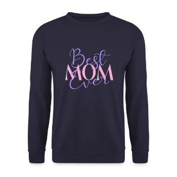 Mom - Unisex Sweatshirt - navy - Front - Alina (178cm) & Michal (187cm)