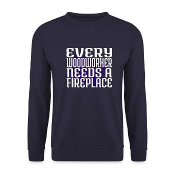 Arborists Funshirt Forester Tools Axes Cutter - Unisex Sweatshirt - navy - Front - Alina (178cm) & Michal (187cm)