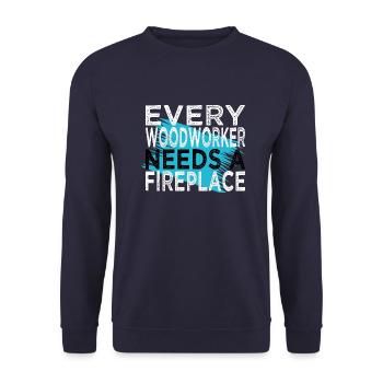 carpenter plumber union carpenter tshirts lumber - Unisex Pullover - Navy - Vorne - Alina (178cm) & Michal (187cm)