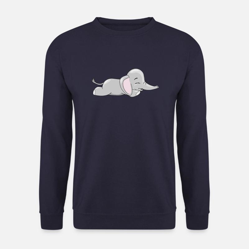 Schlafendes süßes Elefantenbaby - Unisex Pullover - Navy