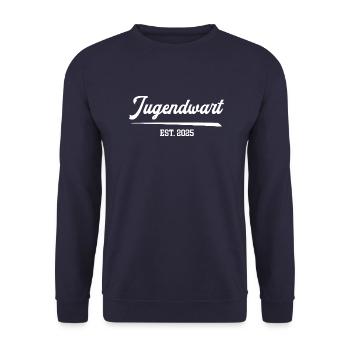 Jugendwart Jugendfeuerwehr FFW Jugend Feuerwehr - Unisex Pullover - Navy - Vorne - Alina (178cm) & Michal (187cm)