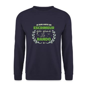 Fier d’être Escrimeur et Passionné de la Rando - Sweat-shirt Unisexe - marine - Devant - Alina (178cm) & Michal (187cm)