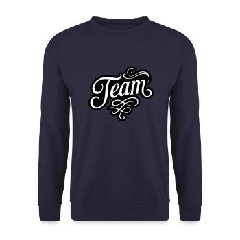 Team - Unisex Sweatshirt - navy - Front - Alina (178cm) & Michal (187cm)