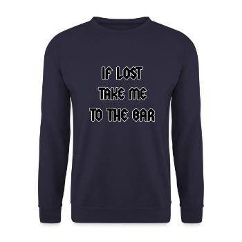 If lost, take me to the bar - Sweat-shirt Unisexe - marine - Devant - Alina (178cm) & Michal (187cm)