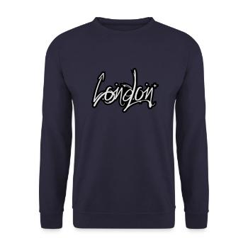 London - Unisex Sweatshirt - navy - Front - Alina (178cm) & Michal (187cm)
