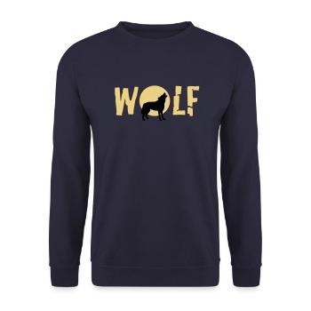 wolf_092011_c_2c - Unisex Pullover - Navy - Vorne - Alina (178cm) & Michal (187cm)